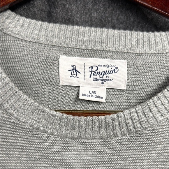 Original Penguin Gray Crewneck Sweater Soft Knit - Picture 2 of 3